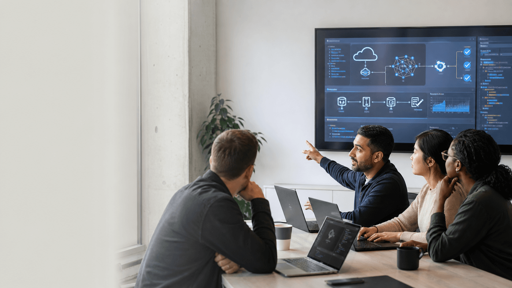 Professionnels participant à un atelier pratique sur Azure, l'intelligence artificielle et DevOps